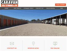 Tablet Screenshot of caravanselfstorage.com